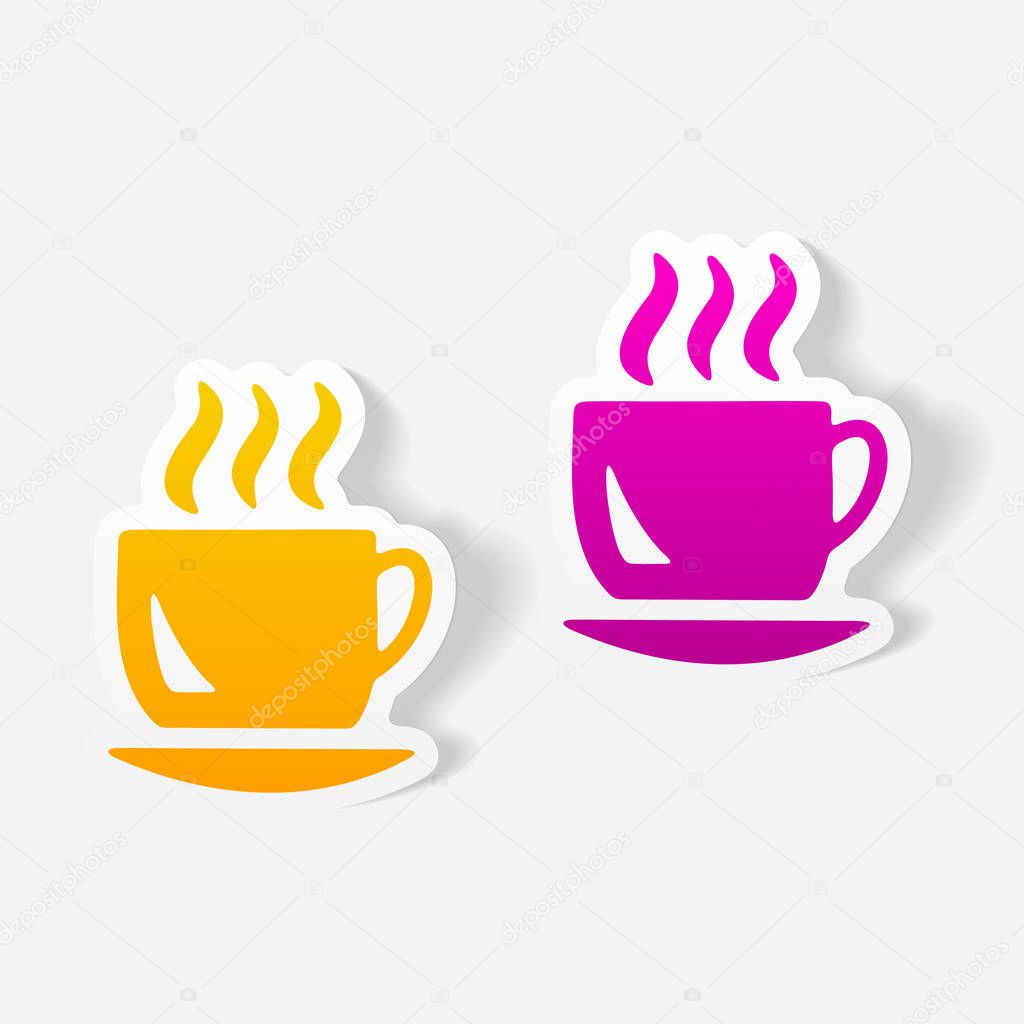 cup of coffee icons set