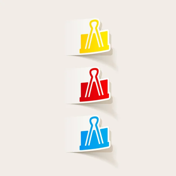 Clips icons set — Stock Vector
