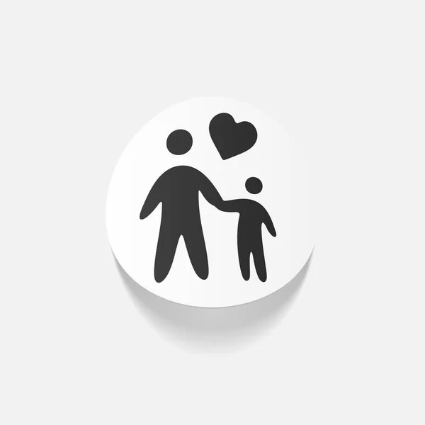 Rodinná plochá ikona — Stockový vektor