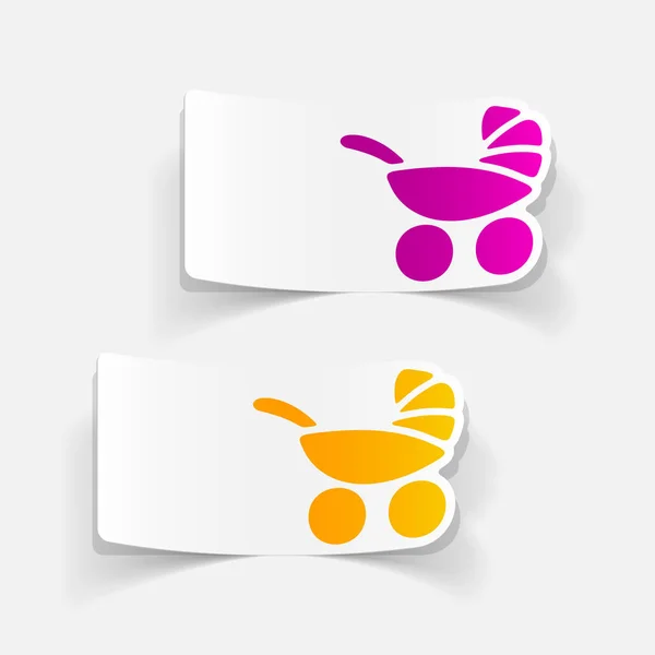Baby buggy icons — Stock Vector