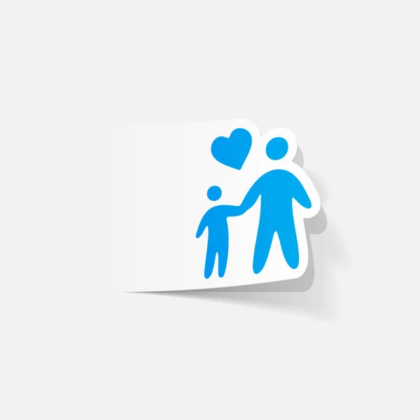 Familie Platte Pictogram — Stockvector