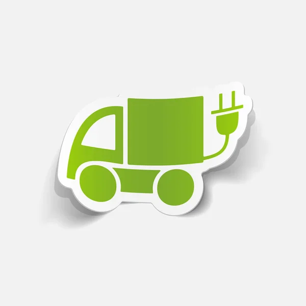 Eco car icon — Stock Vector