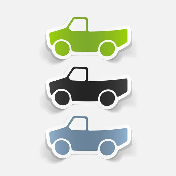 Bil pickup ikoner set — Stock vektor