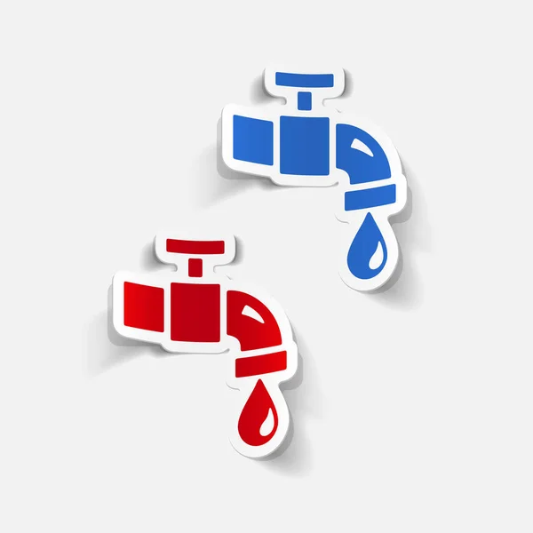 Set icone rubinetto acqua — Vettoriale Stock