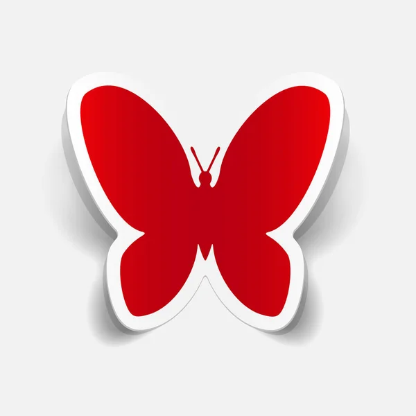 Butterfly flat icon — Stock Vector