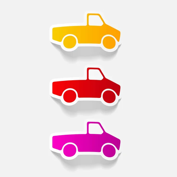 Voiture icônes pick-up ensemble — Image vectorielle