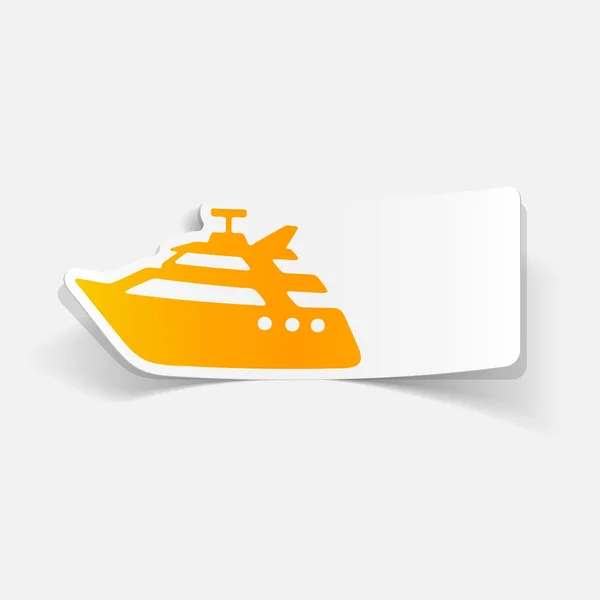 Yacht flat icon — Stock Vector