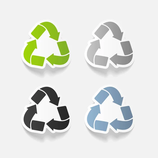 Ensemble de panneau de recyclage — Image vectorielle