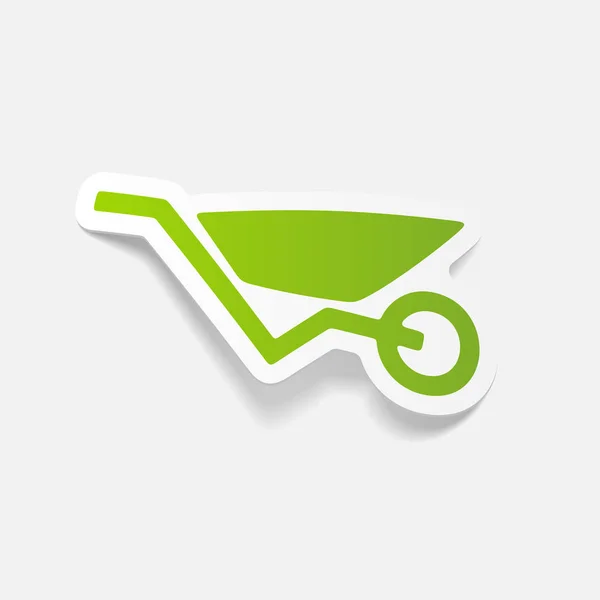 Wheelbarrow flat icon — Stock Vector