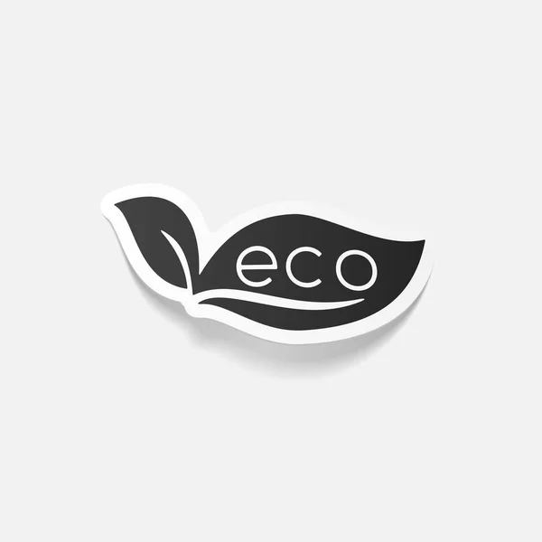 Eco segno foglia — Vettoriale Stock