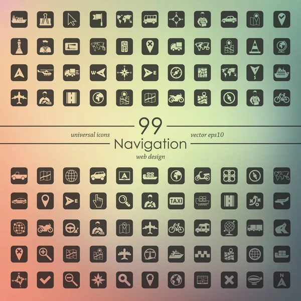 Set of navigation icons — Stock Vector