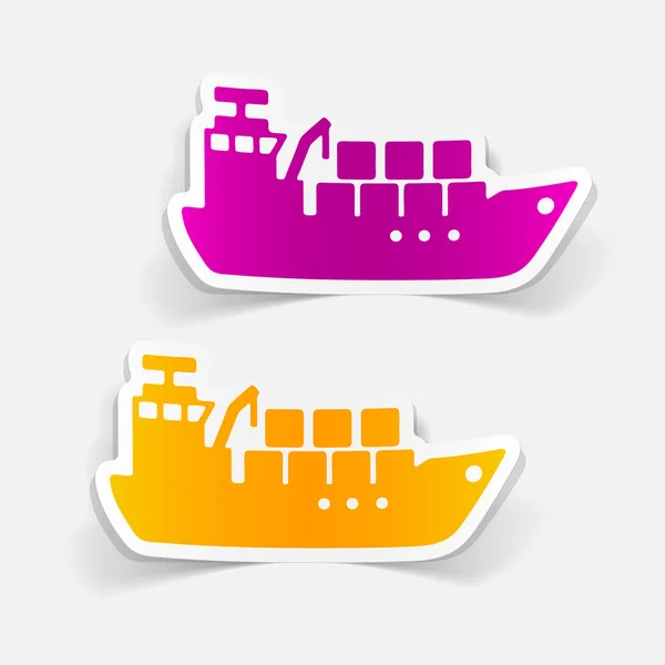 Conjunto de ícones de navio de carga — Vetor de Stock