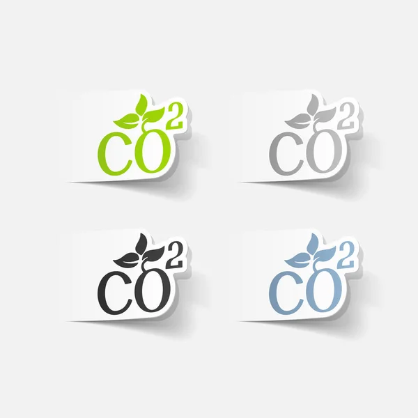 CO2 oturum dioksit Icons set — Stok Vektör