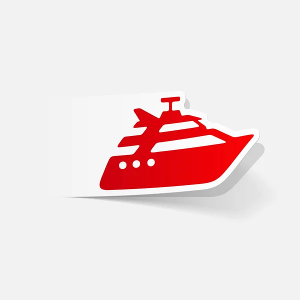 Yate Apartamento Icon — Vector de stock