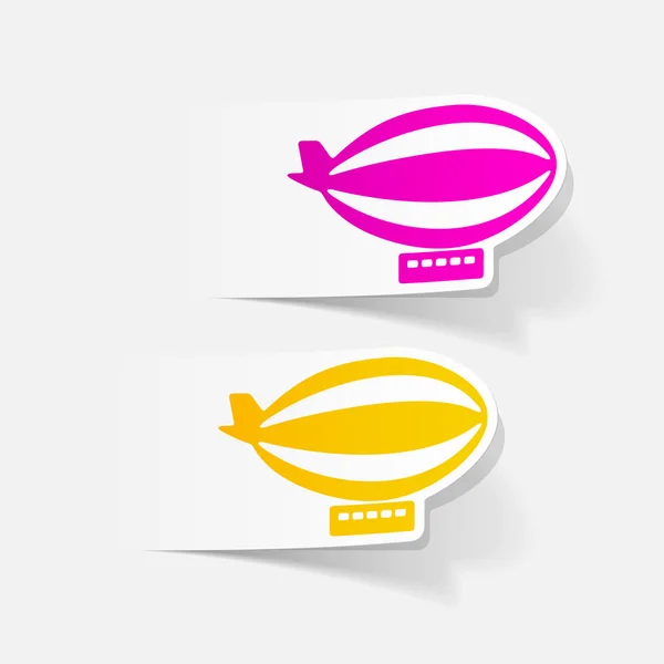 Conjunto de iconos de dirigible — Vector de stock