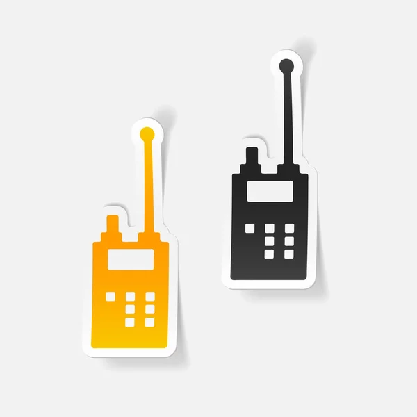 Police radio icons set — Stock Vector