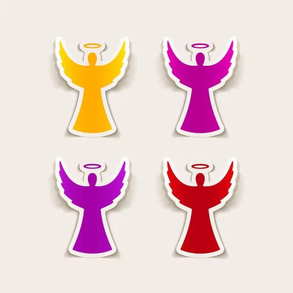 Engel-Ikonen gesetzt — Stockvektor
