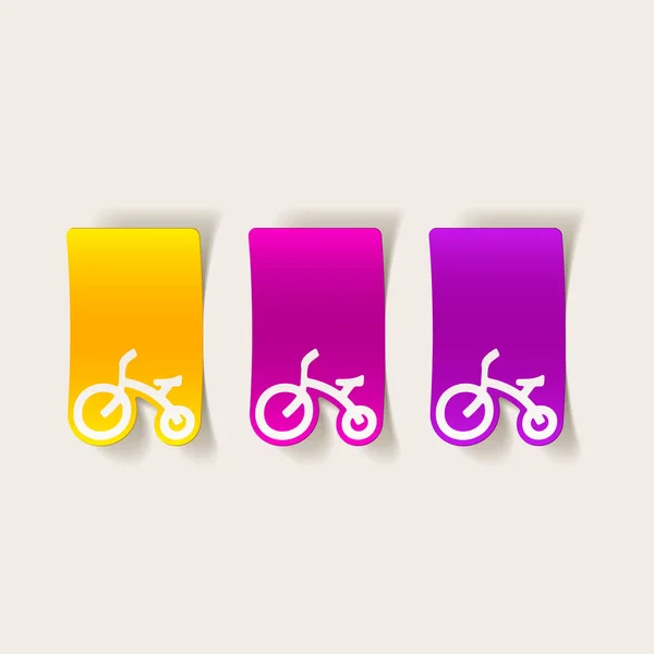 Conjunto de iconos de bicicleta para niños — Vector de stock