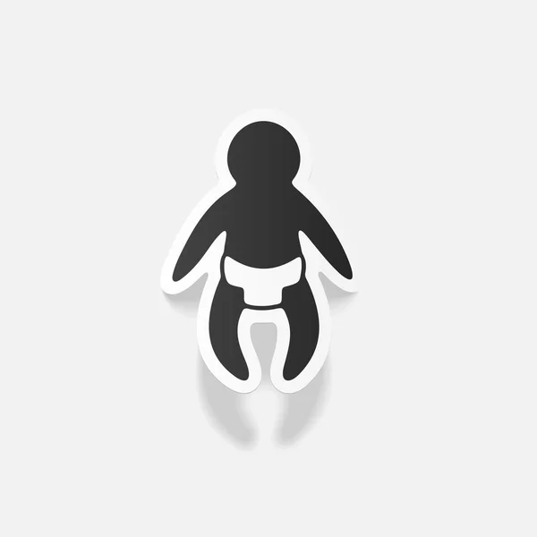 Bebé icono plano — Vector de stock