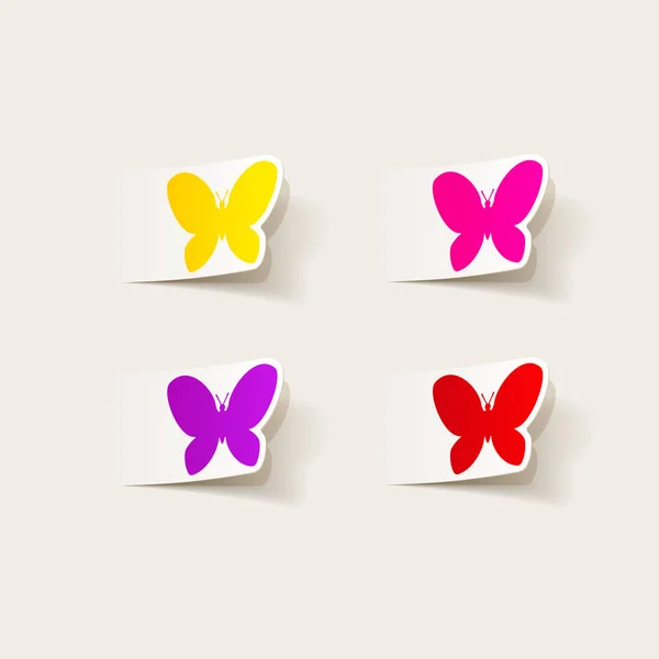 Fjärilar ikoner set — Stock vektor
