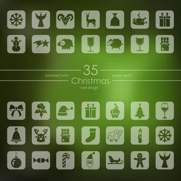 Set of Christmas icons — Stock Vector