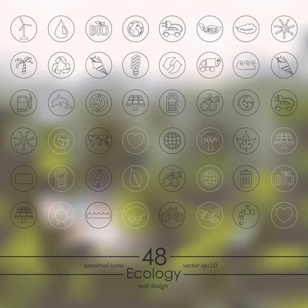 Conjunto de iconos de ecología — Vector de stock