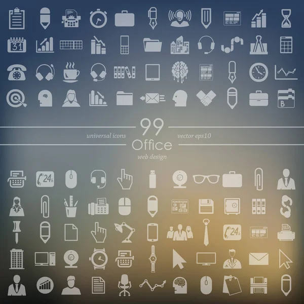 Set of office icons — Stock Vector