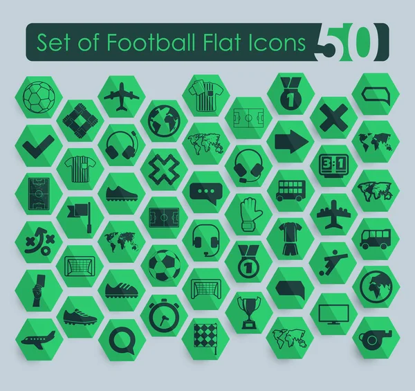 Set of football icons — Stock Vector