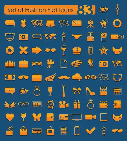 Set of fashion icons — Stock Vector