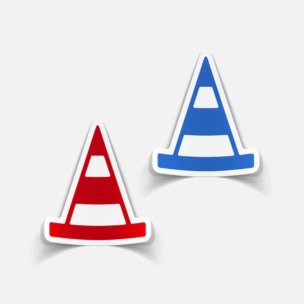 Road cone icons set — Stock Vector