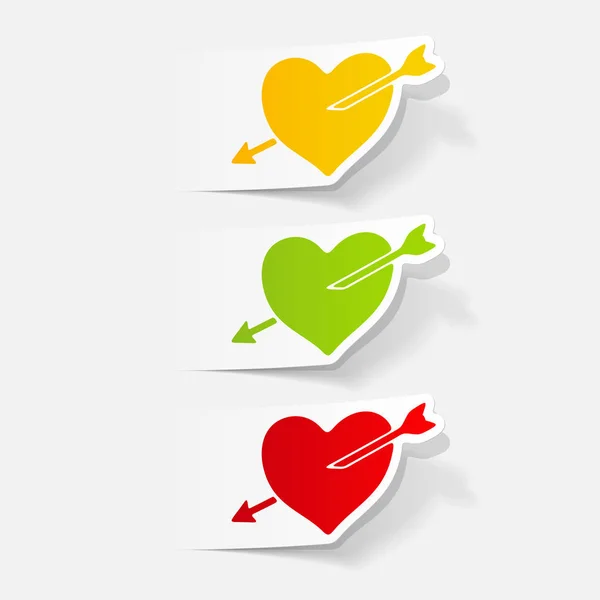 Coeur avec des icônes fléchées — Image vectorielle