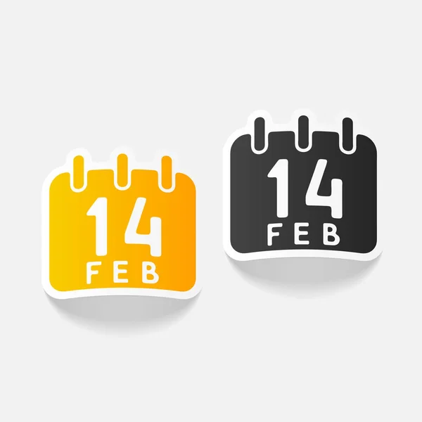 Calendários com data Dia dos Namorados — Vetor de Stock