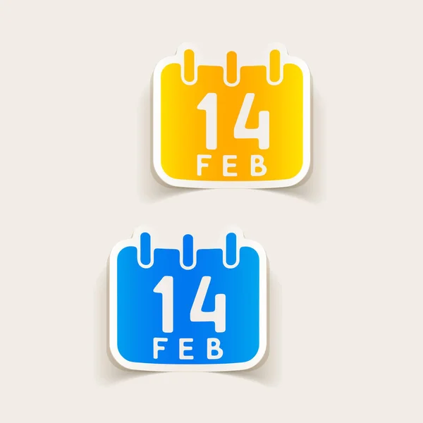 Calendarios con fecha de San Valentín — Vector de stock
