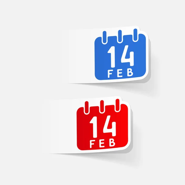 Calendriers avec date de Saint Valentin — Image vectorielle