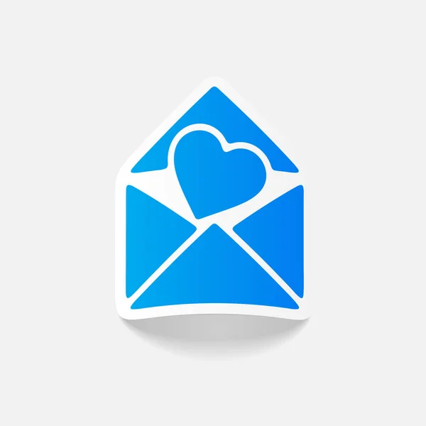 Envelop met hart pictogram — Stockvector