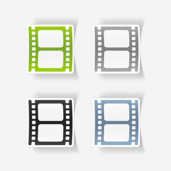 Rulle film ikoner — Stock vektor