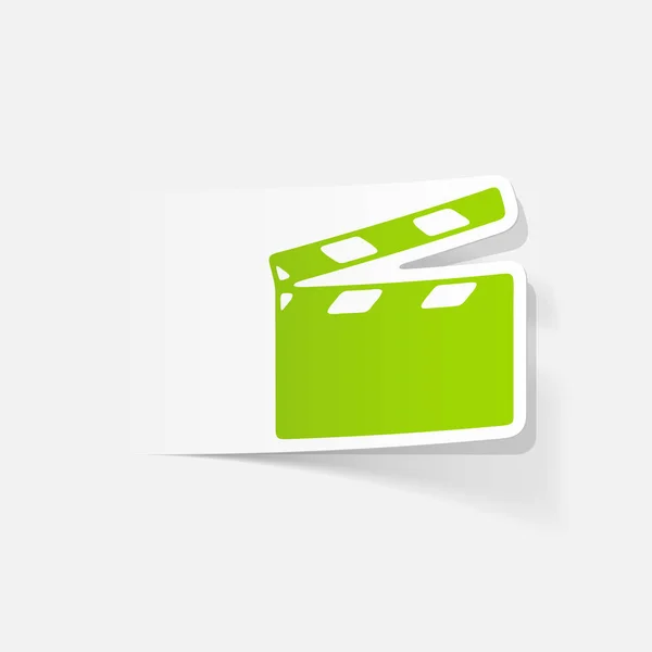Clapper icône cinéma — Image vectorielle