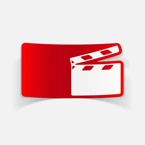 Clapper cinema icon — Stock Vector