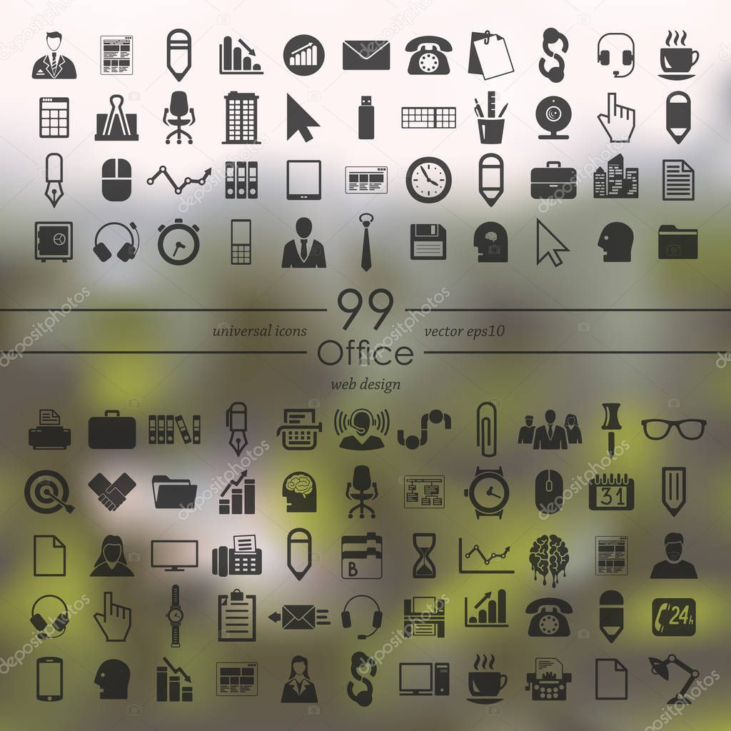 Set of office icons