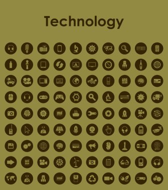 Teknoloji simgeleri kümesi  