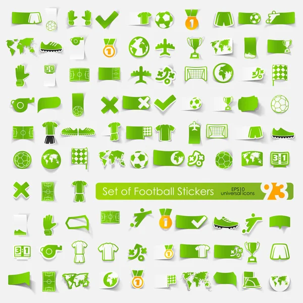 Set of football icons — Stock Vector