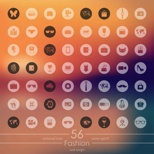 Set of fashion icons — Stock Vector