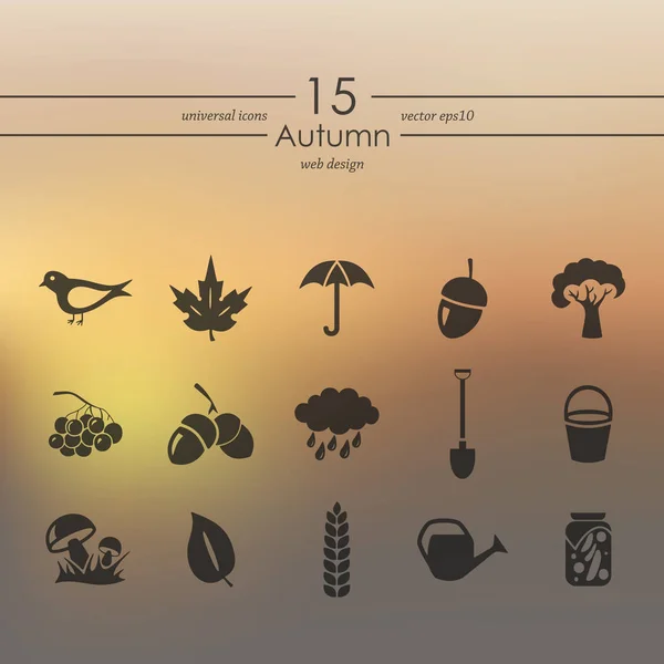 组的秋季图标 — 图库矢量图片