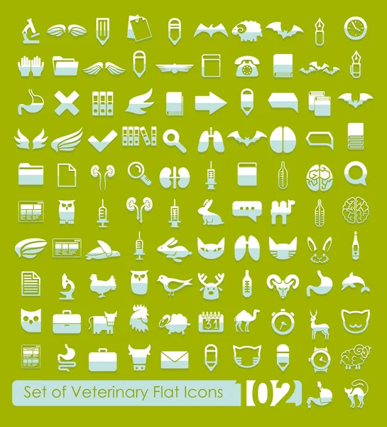 Set van veterinaire pictogrammen — Stockvector