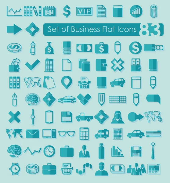 Set of business icons — Stock Vector