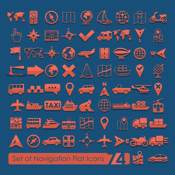 Conjunto de ícones de navegação — Vetor de Stock