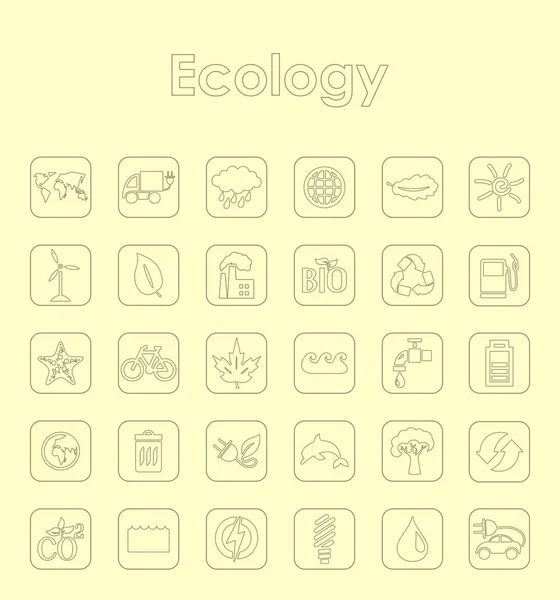 Set of ecology icons — Stock Vector