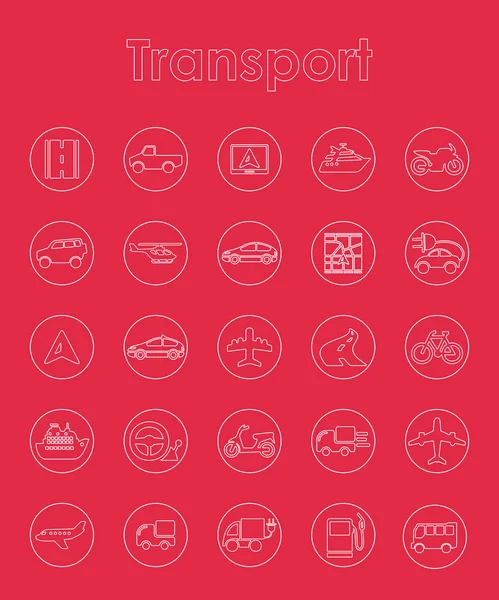 Набор иконок транспорта — стоковый вектор