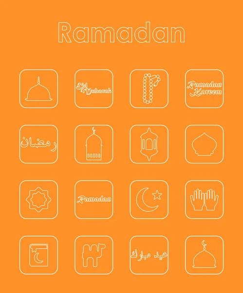 Набор икон рамадана — стоковый вектор