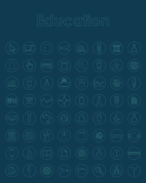 Conjunto de iconos de educación — Archivo Imágenes Vectoriales